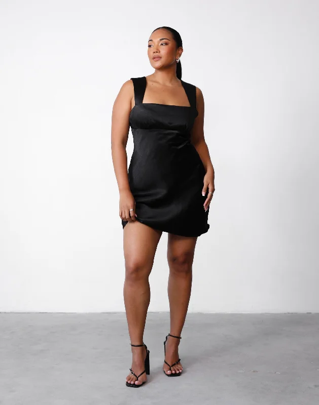 Simple Versatile Style Simple Versatile Style Mimosa Mini Dress (Black)