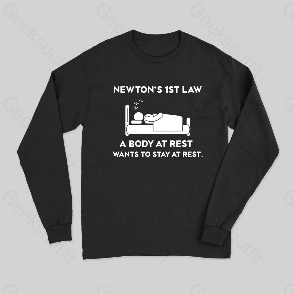 Simple Daily Wear Simple Daily Wear Newton's First Law Long Sleeve T-Shirt