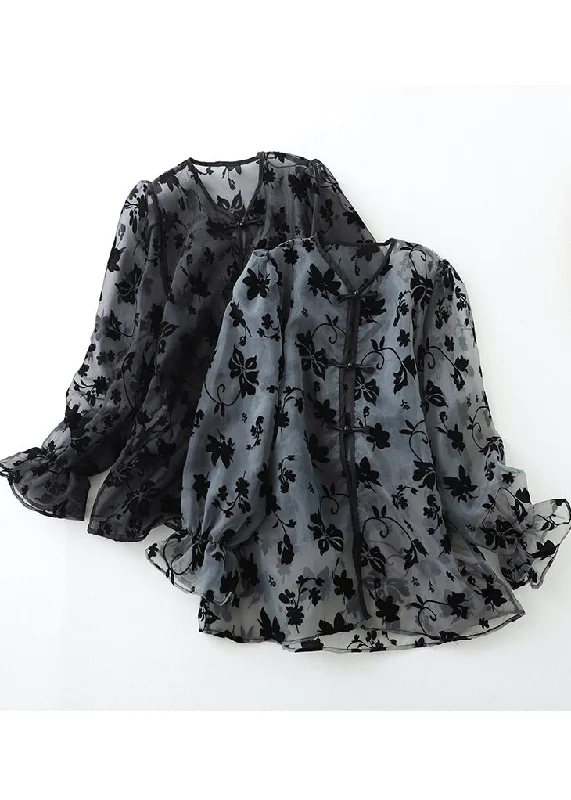 Simple Design Skirt Simple Design Skirt Loose Grey Print Chinese Button Tulle UPF 50+ Tops Summer Simple Design Skirt Simple Design Skirt Loose Grey Print Chinese Button Tulle UPF 50+ Tops Summer
