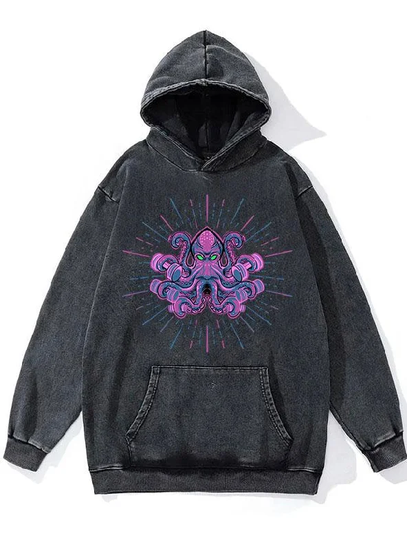 Elegant And Generous Elegant And Generous weightlifting octopus WASHED GYM HOODIE