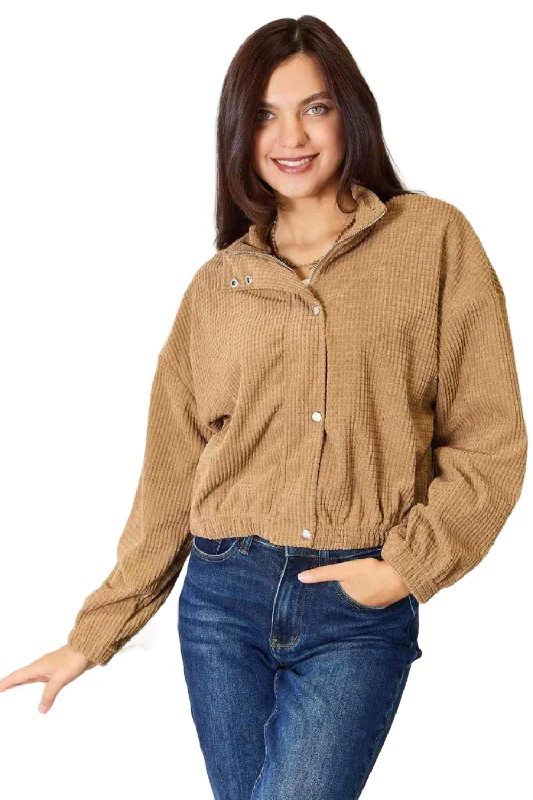 Simple And Generous Style Simple And Generous Style Double Take Long Sleeve Dropped Shoulder Jacket Simple And Generous Style Simple And Generous Style Double Take Long Sleeve Dropped Shoulder Jacket