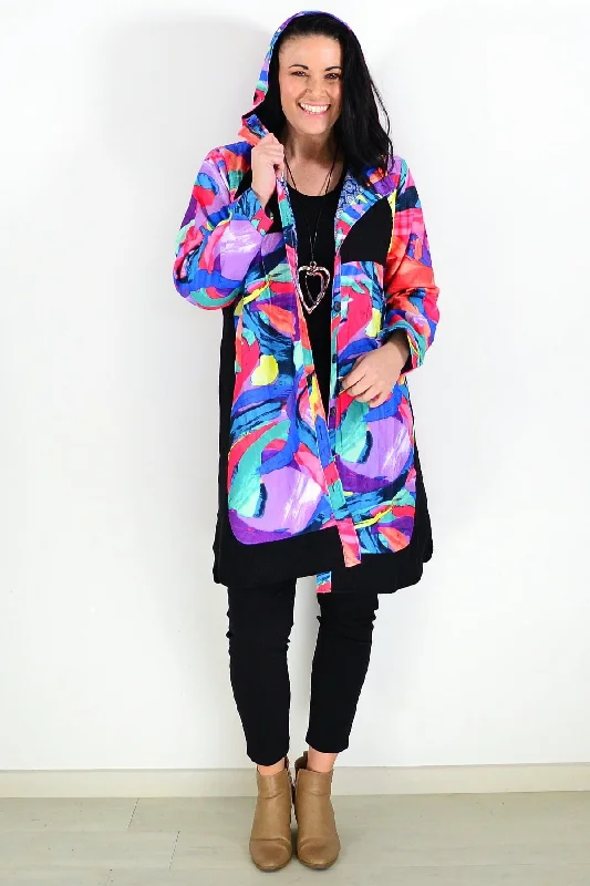 Distinctive Personality Distinctive Personality Paint Splashes Long Corduroy Jacket