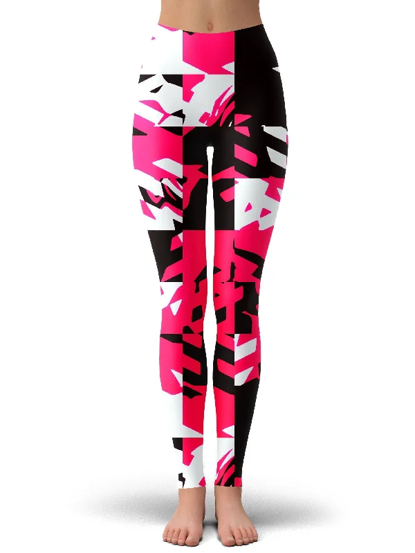 Elegant Slim Style Elegant Slim Style Pink Digital Leggings
