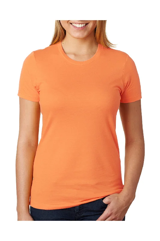 Casual Light Style Casual Light Style Next Level Womens Boyfriend Fine Jersey Short Sleeve Crewneck T-Shirt - Classic Orange - Closeout