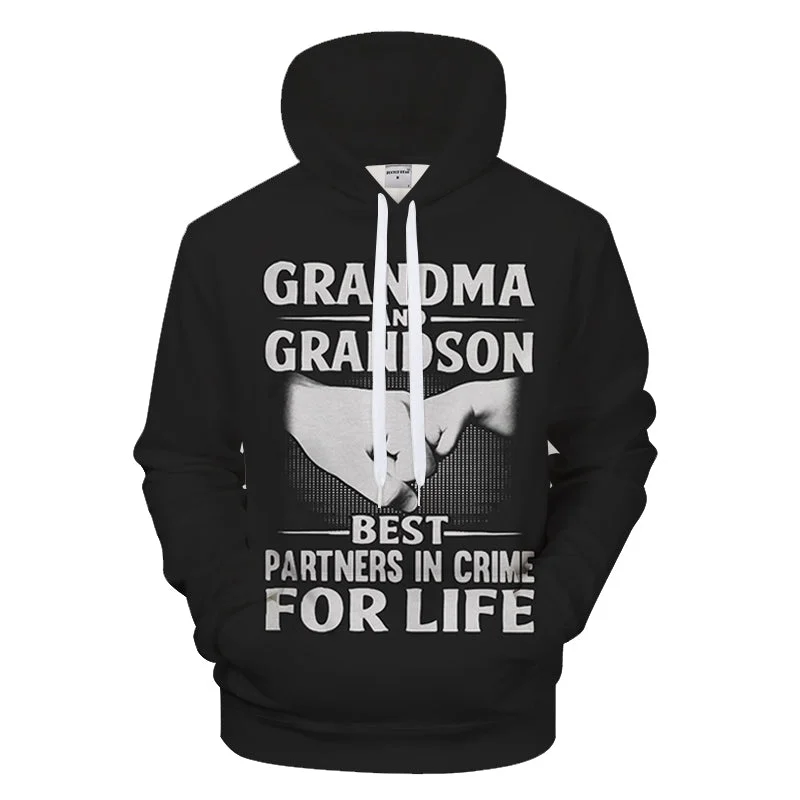 Simple Fashion Simple Fashion Grandma & Grandson 3D - Sweatshirt, Hoodie, Pullover