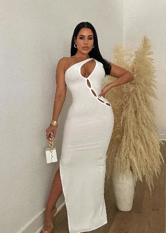 Casual Sports Style Casual Sports Style Lucky Strike Maxi Dress White