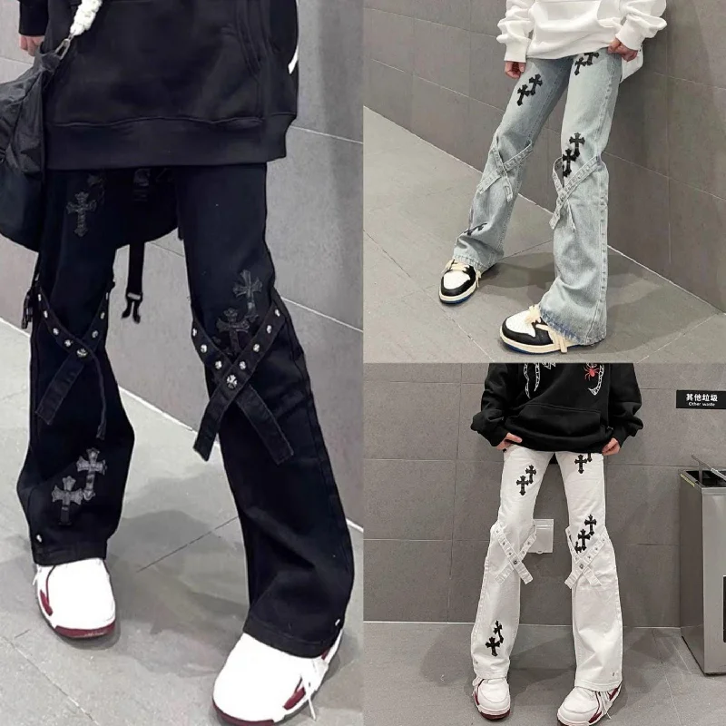 Romantic Exquisite Style Romantic Exquisite Style Women's Fashionable And Versatile Loose Straight-legged Wide Leg Pants Romantic Exquisite Style Romantic Exquisite Style Women's Fashionable And Versatile Loose Straight-legged Wide Leg Pants