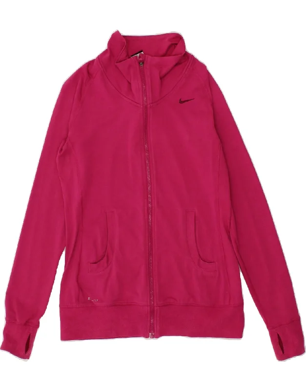 Cool Retro Streetwear Cool Retro Streetwear NIKE Womens Dri Fit Tracksuit Top Jacket UK 12 Medium Pink Cotton Cool Retro Streetwear Cool Retro Streetwear NIKE Womens Dri Fit Tracksuit Top Jacket UK 12 Medium Pink Cotton