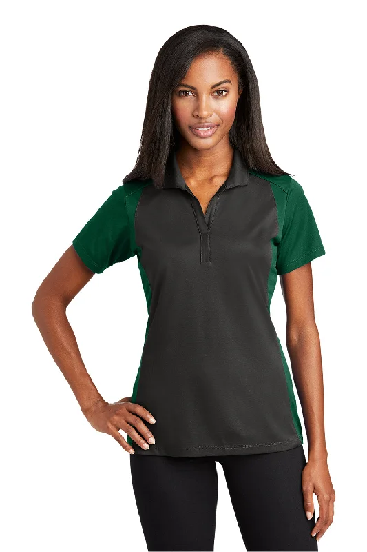 Casual Relaxed Chic Casual Relaxed Chic Sport-Tek Womens Sport-Wick Moisture Wicking Short Sleeve Polo Shirt - Iron Grey/Forest Green Casual Relaxed Chic Casual Relaxed Chic Sport-Tek Womens Sport-Wick Moisture Wicking Short Sleeve Polo Shirt - Iron Grey/Forest Green