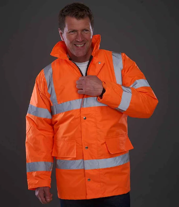 Romantic Tenderness Romantic Tenderness Yoko Hi-Vis Classic Motorway Jacket | Orange Romantic Tenderness Romantic Tenderness Yoko Hi-Vis Classic Motorway Jacket | Orange