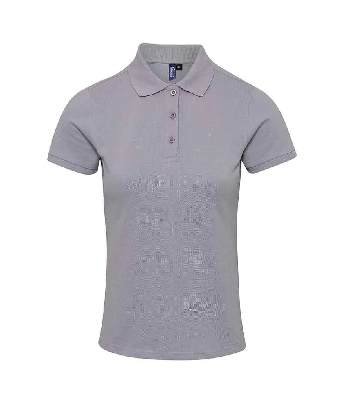 Rock Short Design Rock Short Design Premier Ladies Coolchecker® Plus Piqué Polo Shirt | Silver Rock Short Design Rock Short Design Premier Ladies Coolchecker® Plus Piqué Polo Shirt | Silver