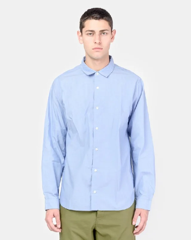 Casual Print Design Casual Print Design Spread Collar Shirt in Blue