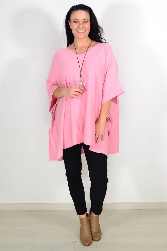 Romantic Off-Shoulder Style Romantic Off-Shoulder Style Baby Pink Wool Blend Tunic Poncho Romantic Off-Shoulder Style Romantic Off-Shoulder Style Baby Pink Wool Blend Tunic Poncho