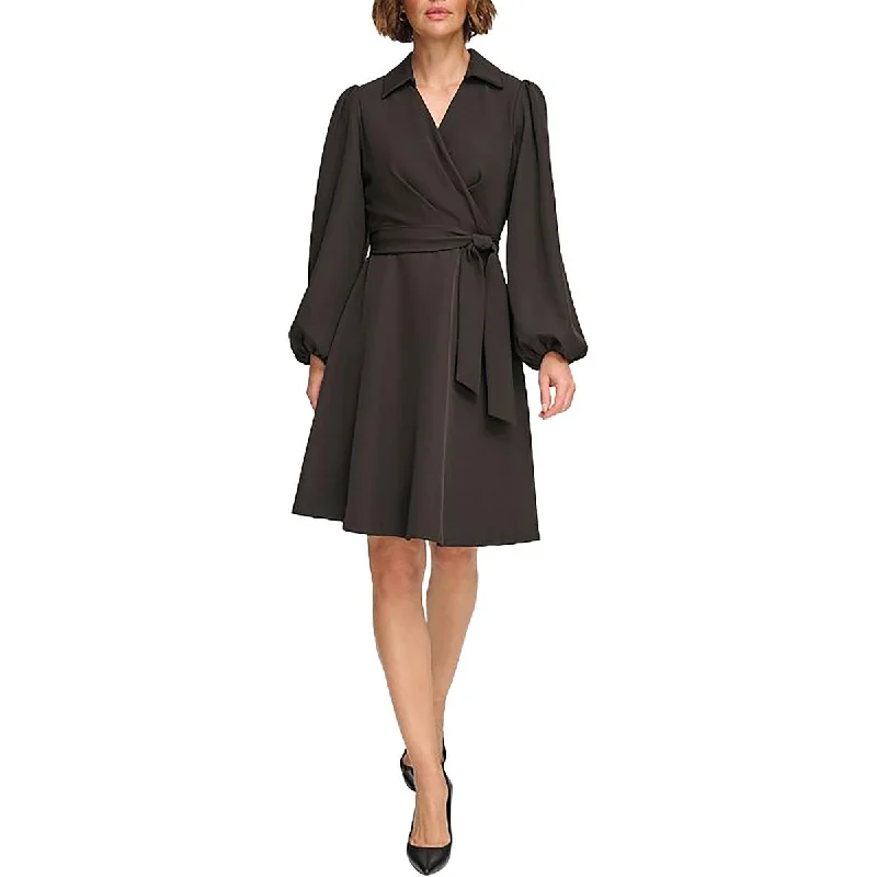 Casual And Relaxed Style Casual And Relaxed Style DKNY Womens Faux Wrap Midi Bodycon Dress Casual And Relaxed Style Casual And Relaxed Style DKNY Womens Faux Wrap Midi Bodycon Dress