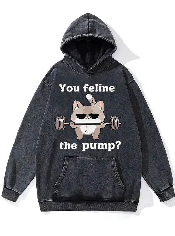 Elegant Lace Style Elegant Lace Style You Feline the Pump Washed Gym Hoodie