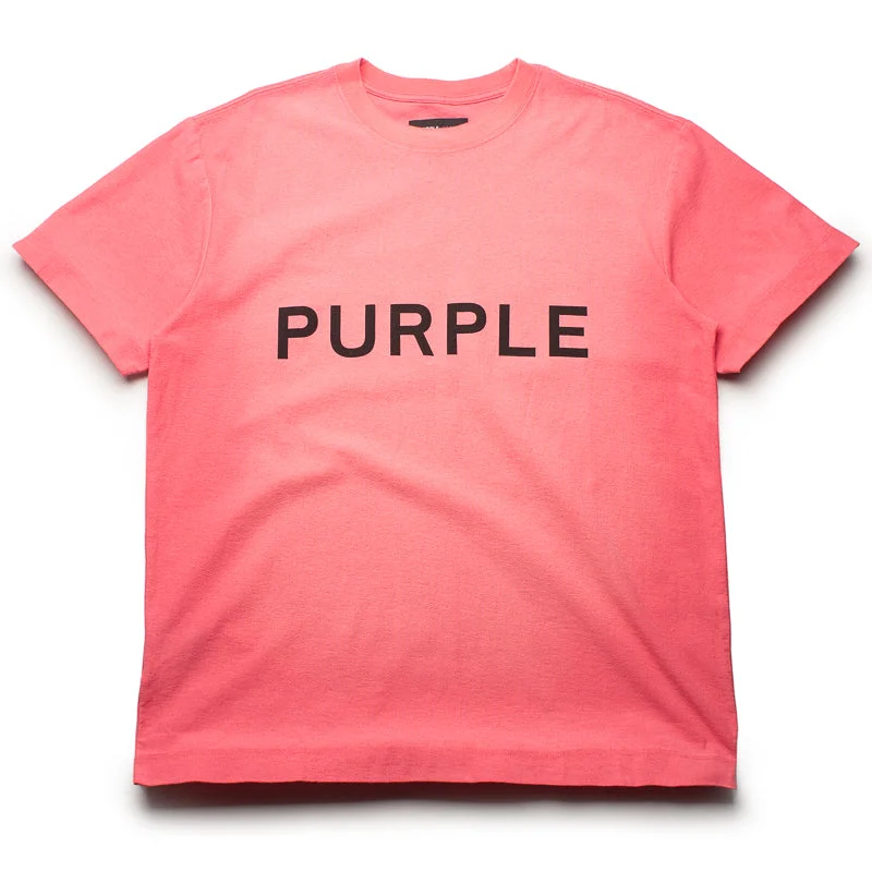 Street Casual Chic Street Casual Chic Purple Brand Wordmark Tee - Pink