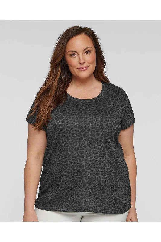 Comfortable Outfits Comfortable Outfits LAT Womens Curvy Collection Fine Jersey Short Sleeve Crewneck T-Shirt - Black Leopard - Closeout Comfortable Outfits Comfortable Outfits LAT Womens Curvy Collection Fine Jersey Short Sleeve Crewneck T-Shirt - Black Leopard - Closeout