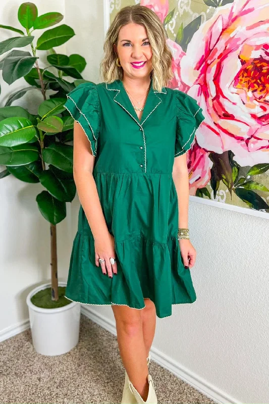 Romantic Skirt Design Romantic Skirt Design Living The High Life Mini Dress - Forest Green