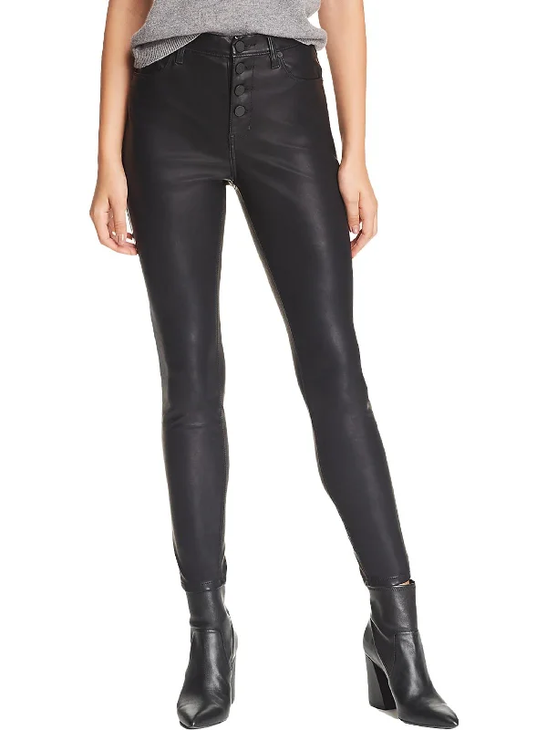 Elegant Wool Coat Elegant Wool Coat Womens Faux Leather Straight Leg Skinny Pants