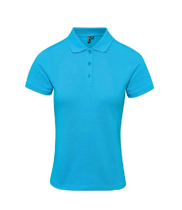 Personalized Street Style Personalized Street Style Premier Ladies Coolchecker® Plus Piqué Polo Shirt | Turquoise Blue Personalized Street Style Personalized Street Style Premier Ladies Coolchecker® Plus Piqué Polo Shirt | Turquoise Blue