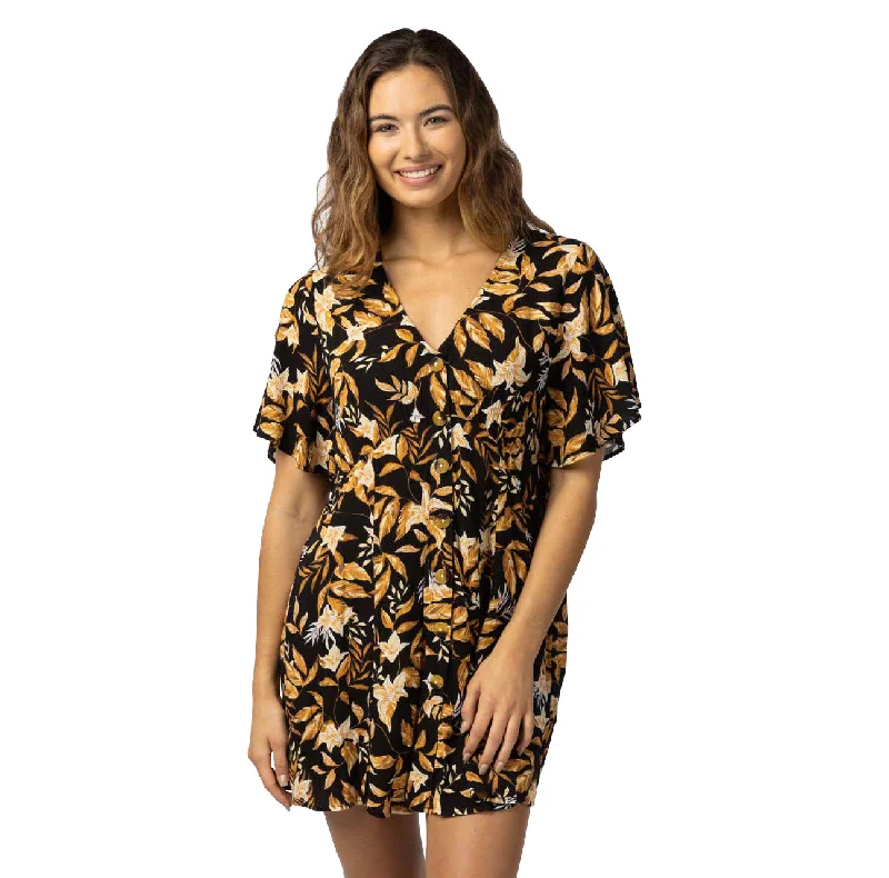 Casual Light Style Casual Light Style Rip Curl La Isla Button Through Dress