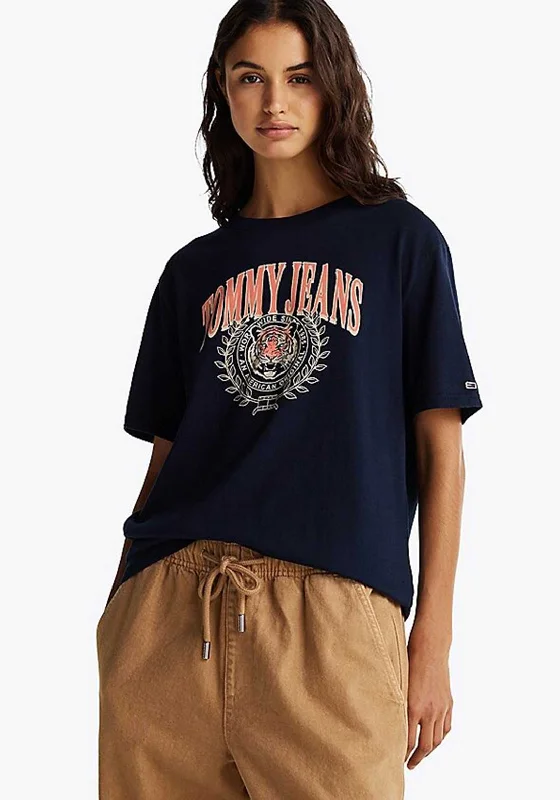 Casual Shopping Casual Shopping Tommy Jeans Tiger Varsity T Shirt, Navy