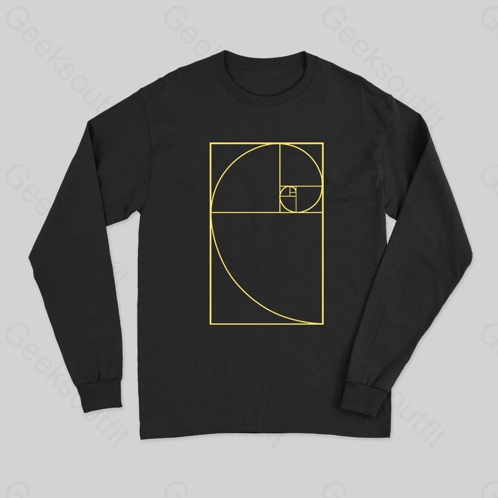 Personalized Heterogeneous Splicing Personalized Heterogeneous Splicing Golden Spiral Long Sleeve T-Shirt