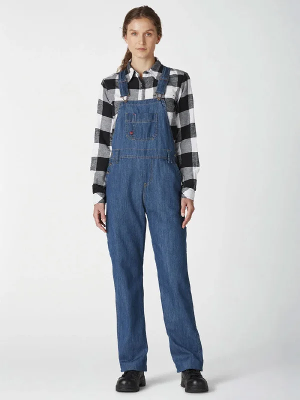 Unique Personality Unique Personality Dickies FB206MSB Women's Relaxed Fit Bib Overalls Stonewashed Medium Blue Unique Personality Unique Personality Dickies FB206MSB Women's Relaxed Fit Bib Overalls Stonewashed Medium Blue
