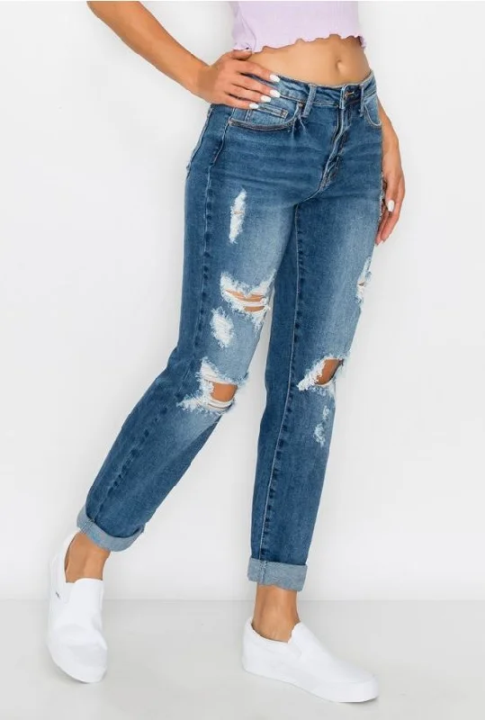 Simple Fresh Feeling Simple Fresh Feeling CUFF BOYFRIEND JEANS