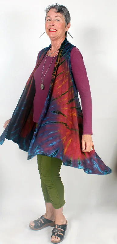 Elegant High Waist Style Elegant High Waist Style Sunheart Batik Jacket Boho Hippie Chic Resort Wear Sml-2X Elegant High Waist Style Elegant High Waist Style Sunheart Batik Jacket Boho Hippie Chic Resort Wear Sml-2X