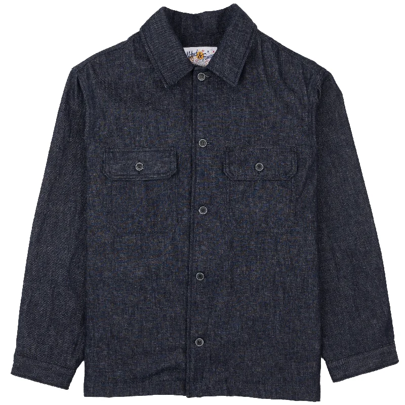 Personalized Text Personalized Text Work Shirt - 10oz Rinsed Denim