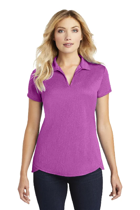 Simple Daily Wear Simple Daily Wear Port Authority Womens Trace Moisture Wicking Short Sleeve Polo Shirt - Heather Berry Pink Simple Daily Wear Simple Daily Wear Port Authority Womens Trace Moisture Wicking Short Sleeve Polo Shirt - Heather Berry Pink