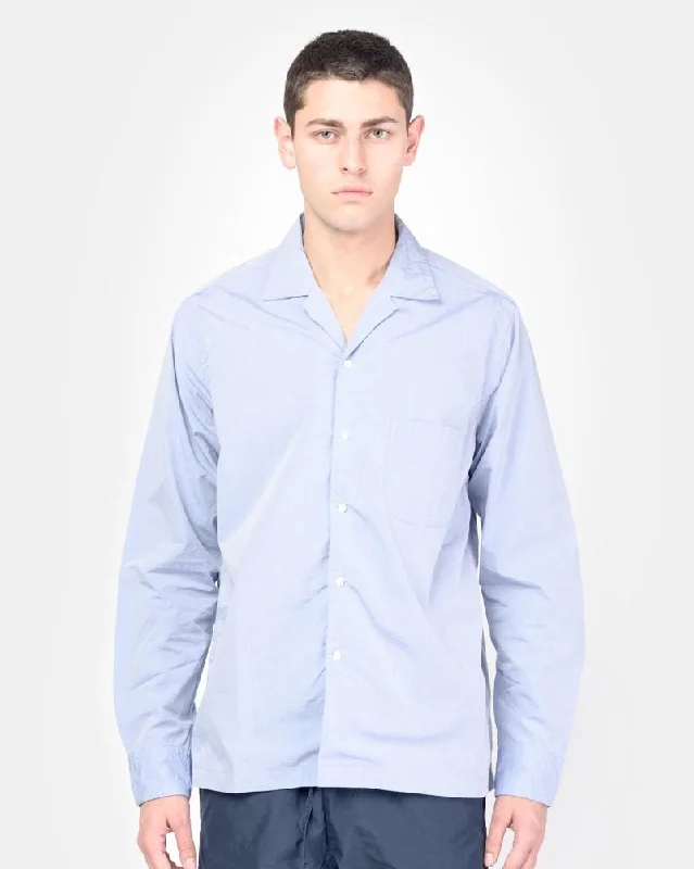 Elegant And Unique Design Elegant And Unique Design Long Sleeve Safari Shirt in Blue Elegant And Unique Design Elegant And Unique Design Long Sleeve Safari Shirt in Blue