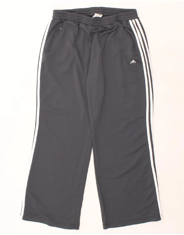 Minimalism Minimalism ADIDAS Womens Tracksuit Trousers UK 16 Large Grey Polyester