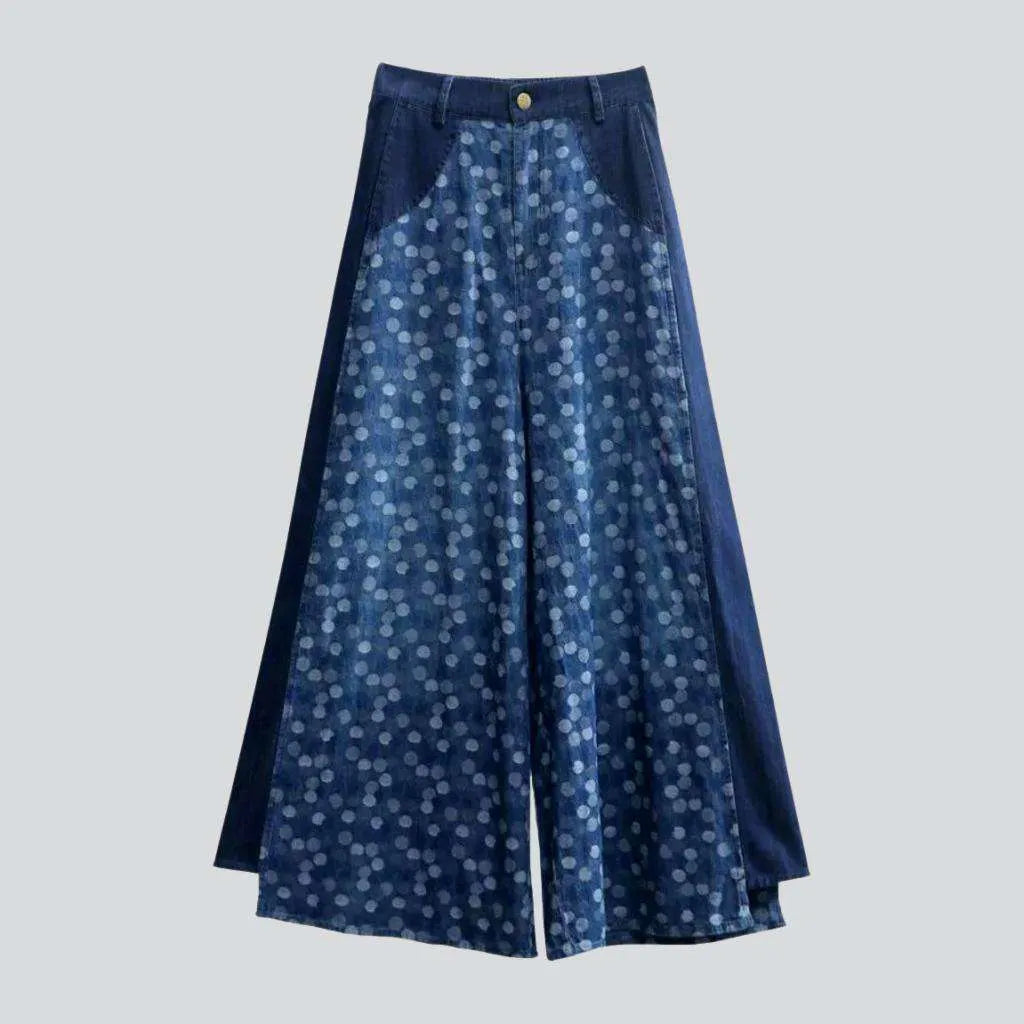 Casual Summer Style Casual Summer Style Layered high-waist jean pants
 for ladies