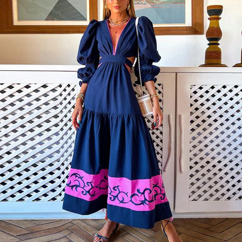 Simple Versatile Style Simple Versatile Style Fashion V Neck Long Sleeves Fall Dresses Simple Versatile Style Simple Versatile Style Fashion V Neck Long Sleeves Fall Dresses