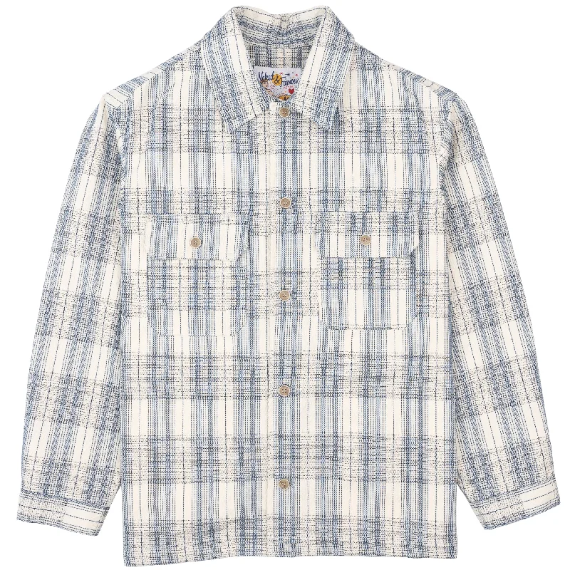 Urban Wear Trends Urban Wear Trends Work Shirt - Asagi Sashiko - White