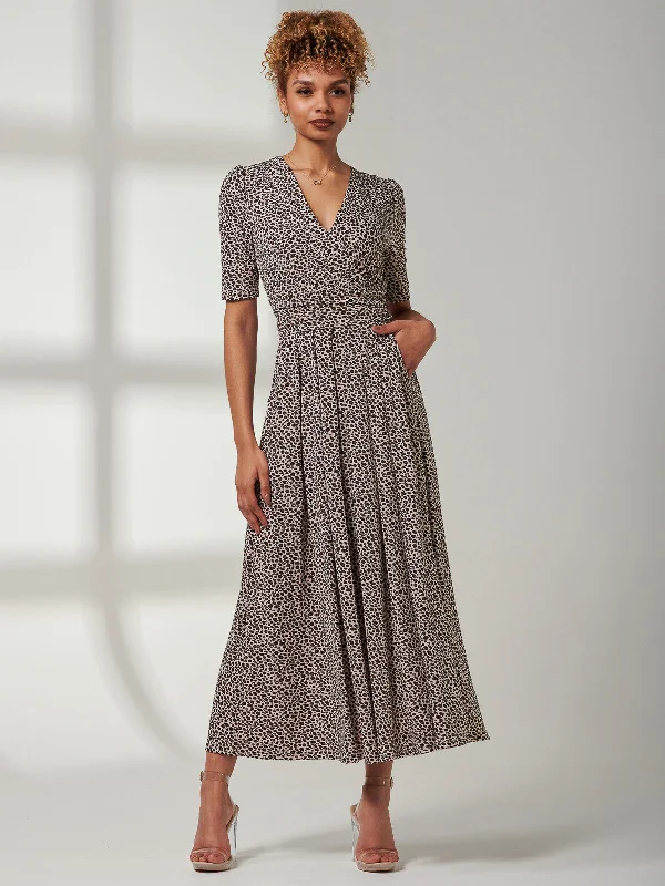 Casual Casual Style Casual Casual Style Kenzie Half Sleeve Jersey Maxi Dress, Neutral Animal Casual Casual Style Casual Casual Style Kenzie Half Sleeve Jersey Maxi Dress, Neutral Animal