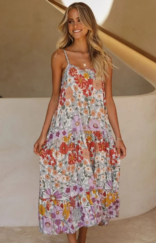 Casual Sports Style Casual Sports Style True Story Tiered Boho Maxi Dress
