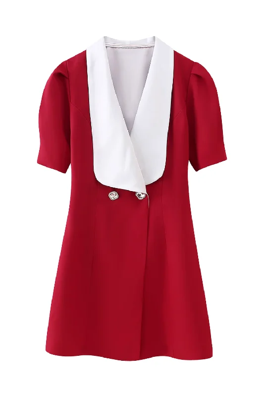 Personalized Embroidery Style Personalized Embroidery Style 'Kelsey' Puff Sleeve Bow Decoration Mini Dress Personalized Embroidery Style Personalized Embroidery Style 'Kelsey' Puff Sleeve Bow Decoration Mini Dress