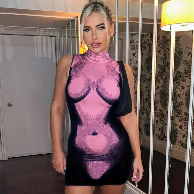 Romantic Tenderness Romantic Tenderness Printed Passion Extravagant Bodycon Mini Dress Romantic Tenderness Romantic Tenderness Printed Passion Extravagant Bodycon Mini Dress