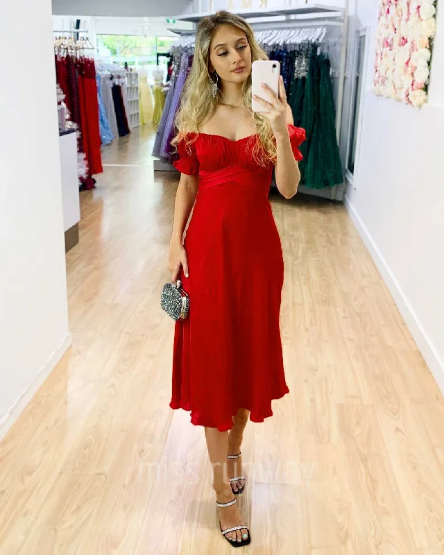 Casual Version Casual Version Masie Midi Dress - Red
