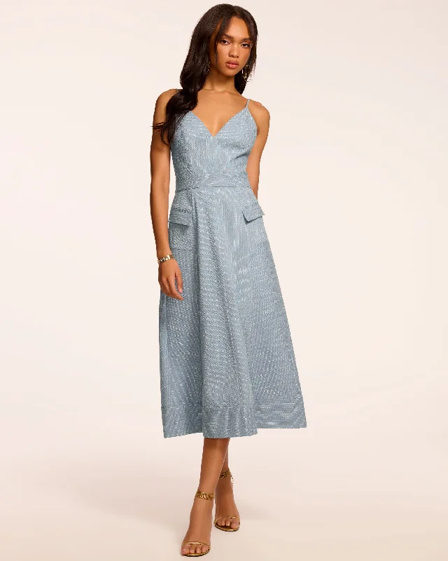 Personalized Text Personalized Text Cassia Textured Sleeveless Midi Dress