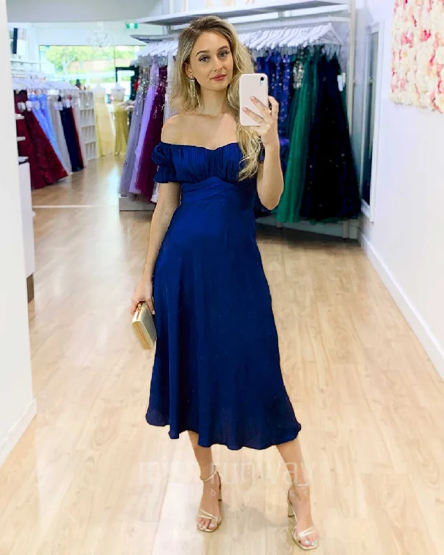 Casual Simple Style Casual Simple Style Masie Midi Dress - Navy