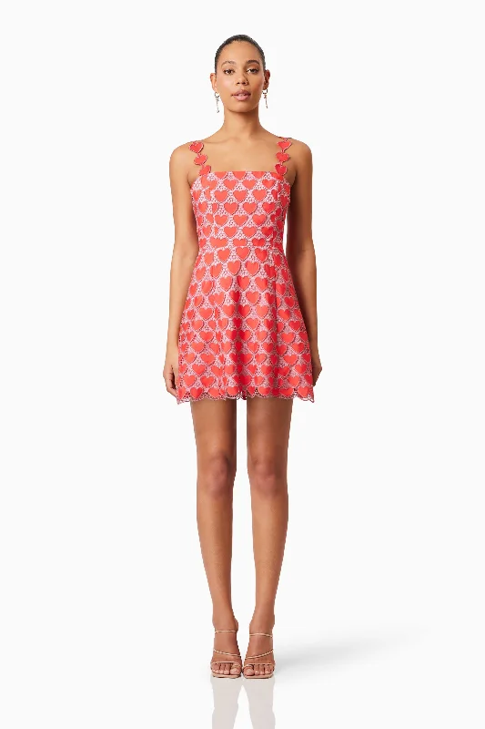Casual Version Casual Version Heartthrob Mini Dress In Red