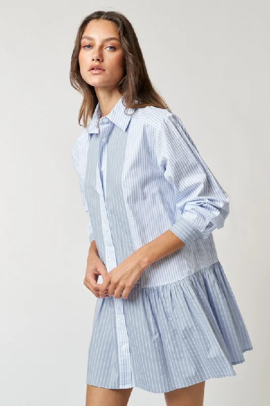 Simple Versatile Style Simple Versatile Style Lea Stripe Shirt Dress
