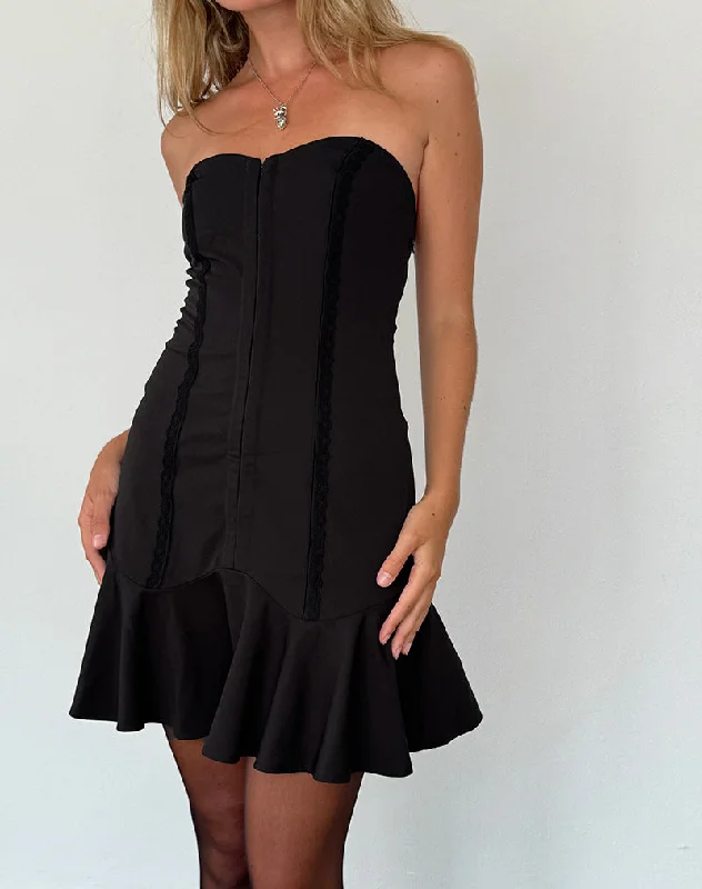 Elegant And Luxurious Feeling Elegant And Luxurious Feeling Snana Mini Dress in Tailoring Black Elegant And Luxurious Feeling Elegant And Luxurious Feeling Snana Mini Dress in Tailoring Black