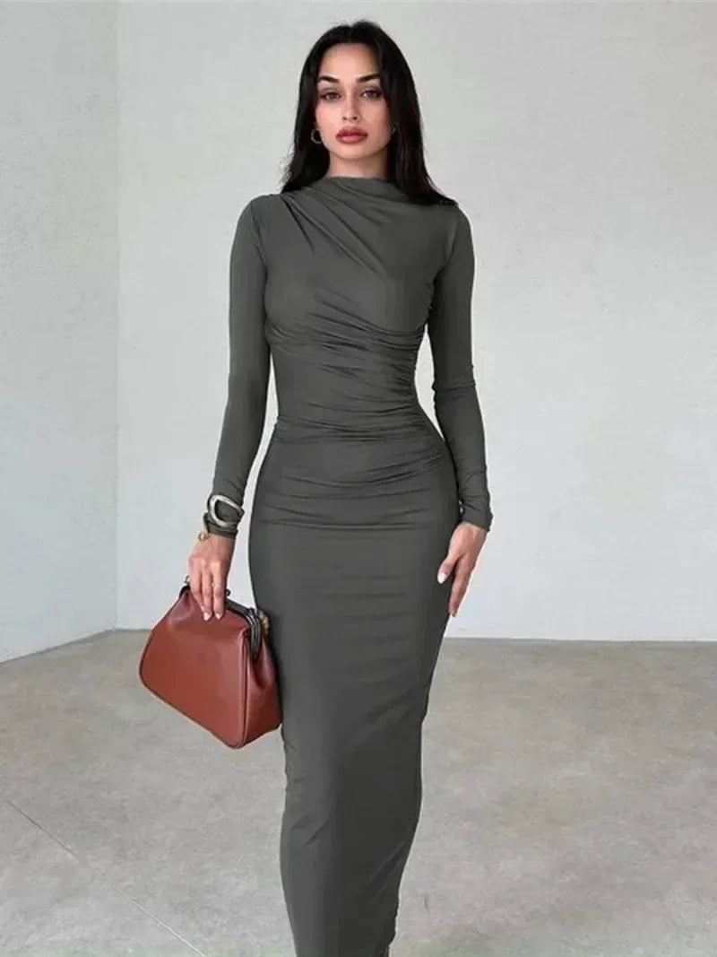Elegant Temperament Elegant Temperament DressBetty - 2024 Spring Elegant O-neck Long Sleeve Bodycon Dress Elegant Temperament Elegant Temperament DressBetty - 2024 Spring Elegant O-neck Long Sleeve Bodycon Dress