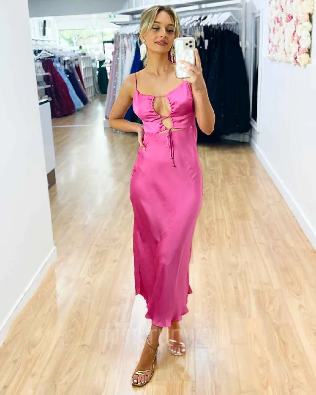 Personalized Street Style Personalized Street Style Rebecca Midi Dress - Pink