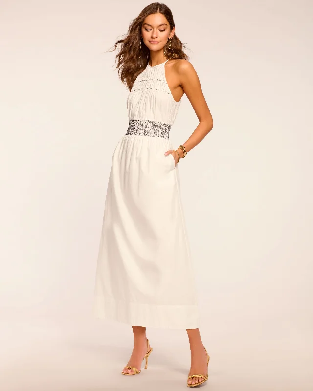 Simple Casual Wear Simple Casual Wear Melanie Smocked Cotton Poplin Midi Dress
